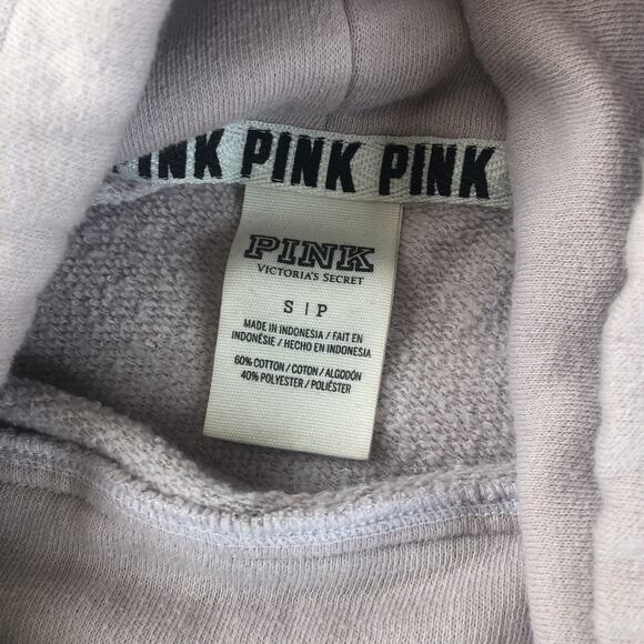 Victoria's Secret PINK lavender crewneck turtleneck sweater with drawstring S - Picture 7 of 7